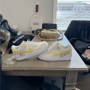 Nike Air Force 1 with Yellow Accents